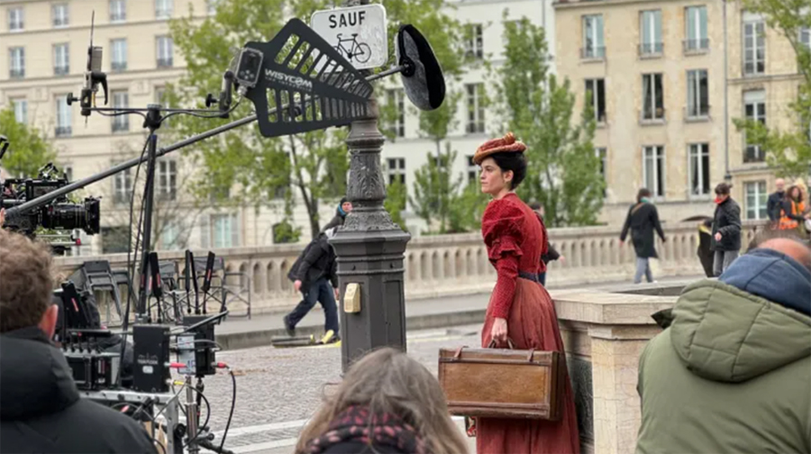 Prise de vue du tournage du filme dans Paris